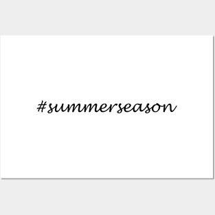 Summer Season Word - Hashtag Design Posters and Art